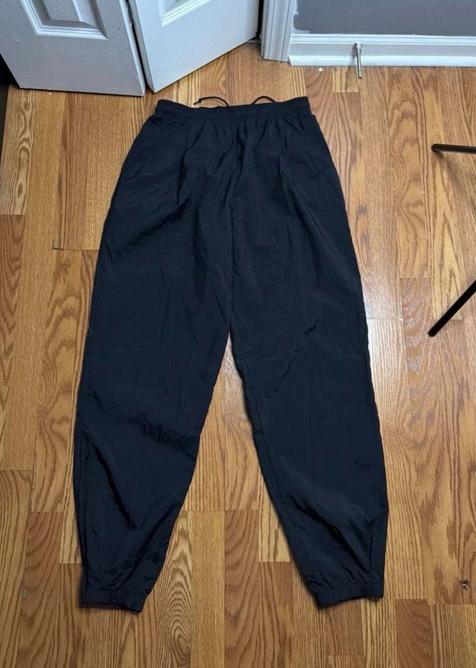 Vintage Nike Black Nylon Track Pants Size Large